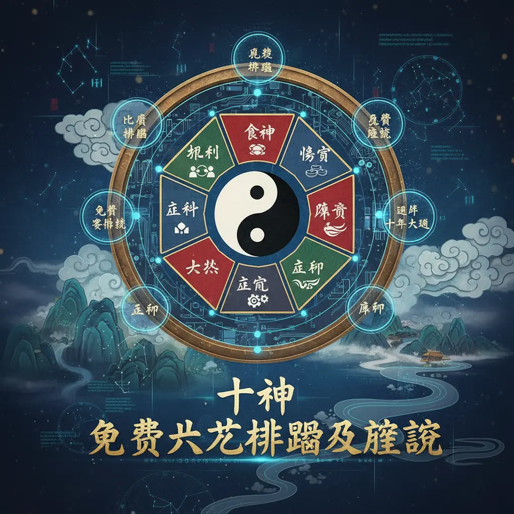 免費八字排盤及解說 - 十神