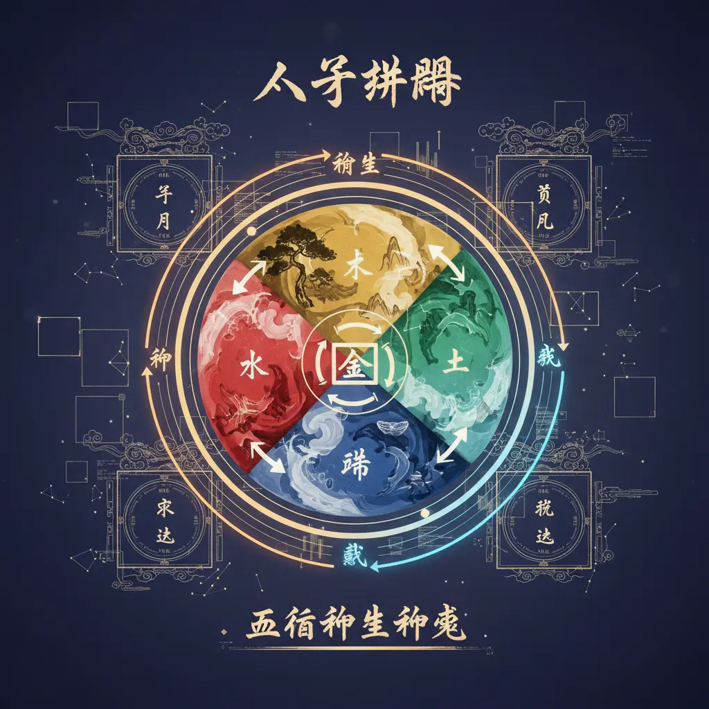 八字排盤 - 五行相生相剋